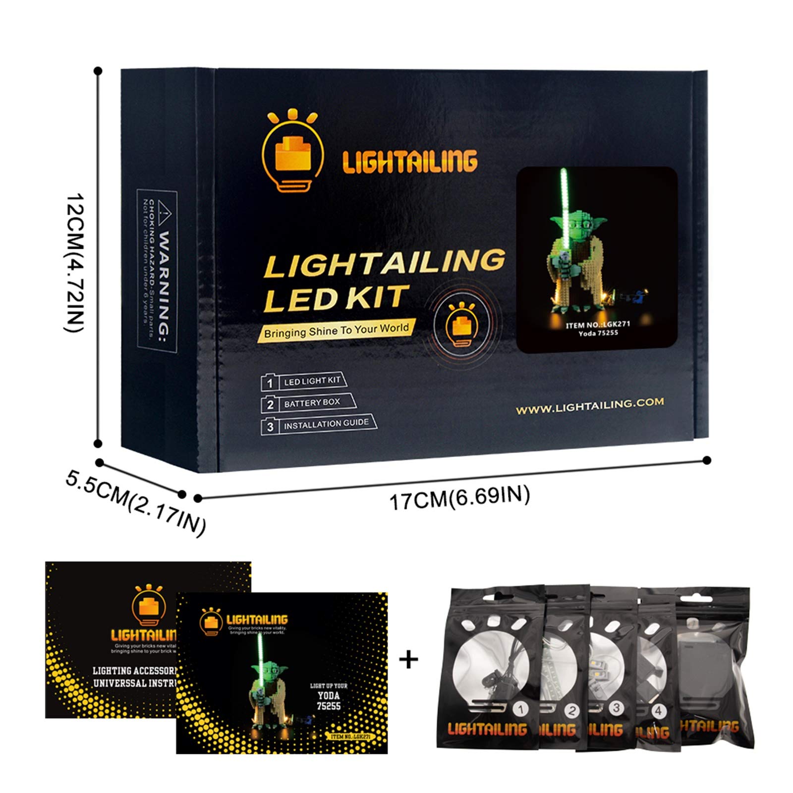 Foto 6 | Set De Luces Lightailing Para Bloques De Construcción Yoda Con Led - Venta Internacional.