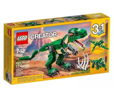 Foto 3 | Kit Creator 3 En 1 Grandes Dinosaurios 31058 174 Piezas Verde