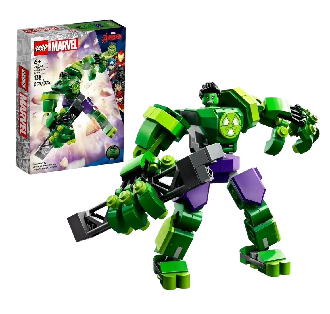 Kit Lego Marvel Armadura Robótica De Hulk 76241 138 Piezas 3+ Verde