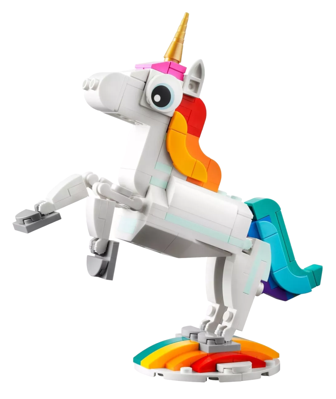 Kit De Construcción 3 En 1 Unicornio Mágico 145 Piezas 3+ Blanco