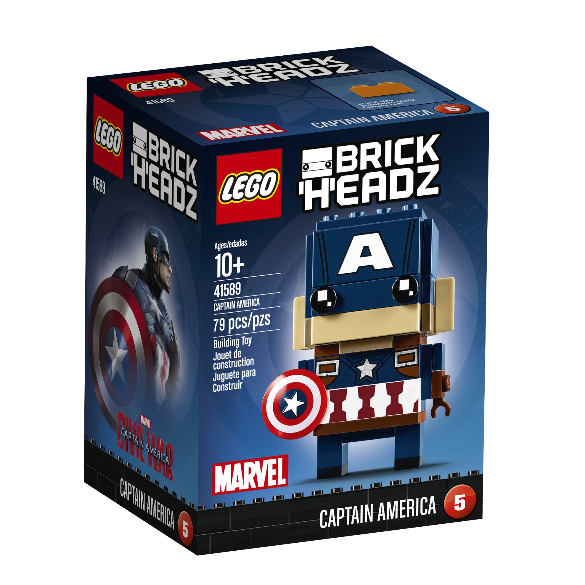 Foto 2 pulgar | Lego Brickheadz Capitán América - Venta Internacional