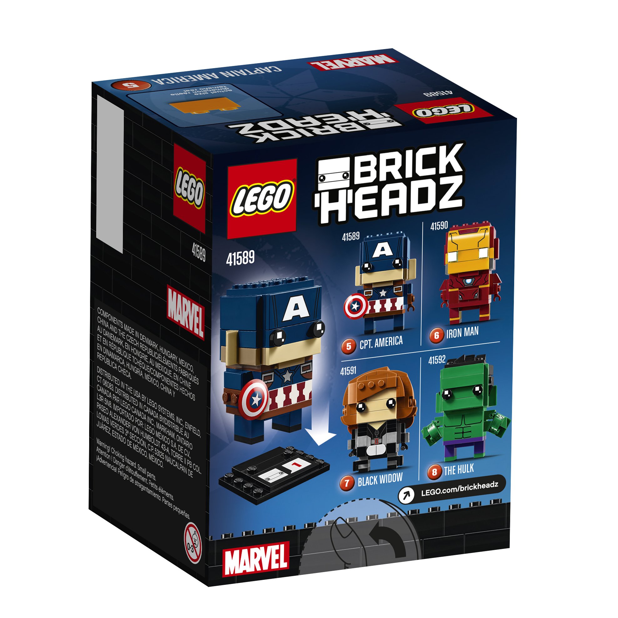 Foto 4 pulgar | Lego Brickheadz Capitán América - Venta Internacional