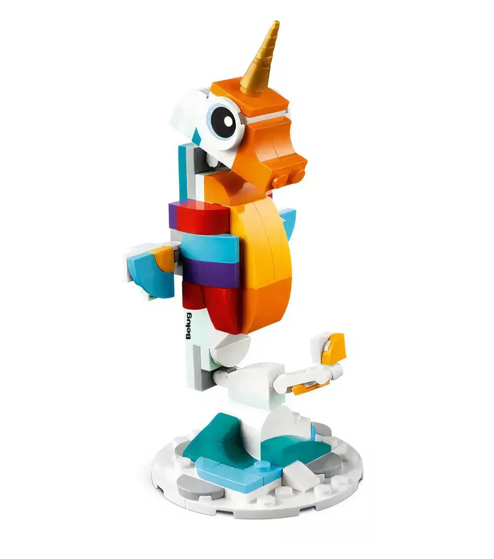Foto 3 pulgar | Kit De Construcción 3 En 1 Unicornio Mágico 145 Piezas 3+, Belug Blanco