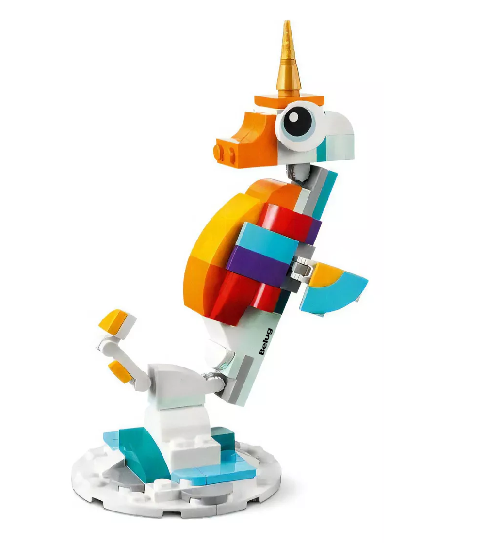 Foto 4 pulgar | Kit De Construcción 3 En 1 Unicornio Mágico 145 Piezas 3+, Belug Blanco