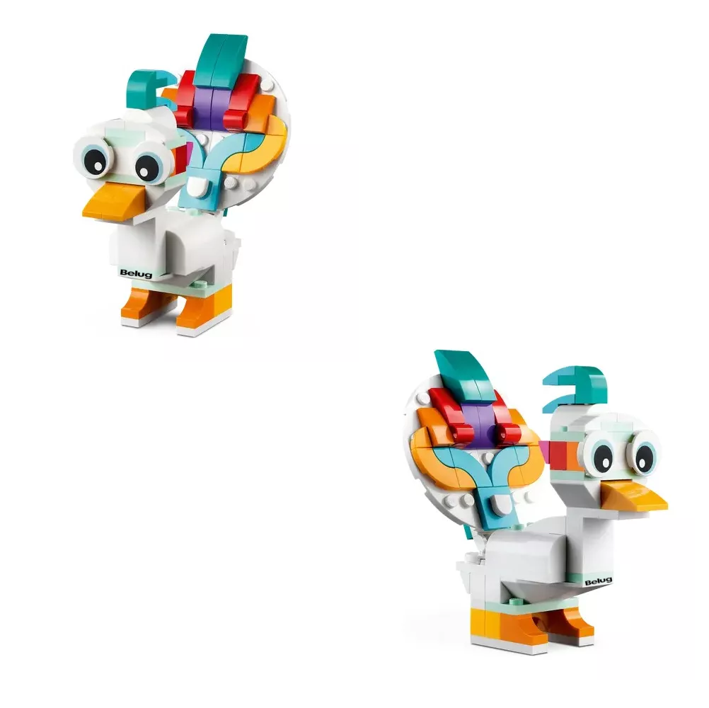 Foto 5 pulgar | Kit De Construcción 3 En 1 Unicornio Mágico 145 Piezas 3+, Belug Blanco