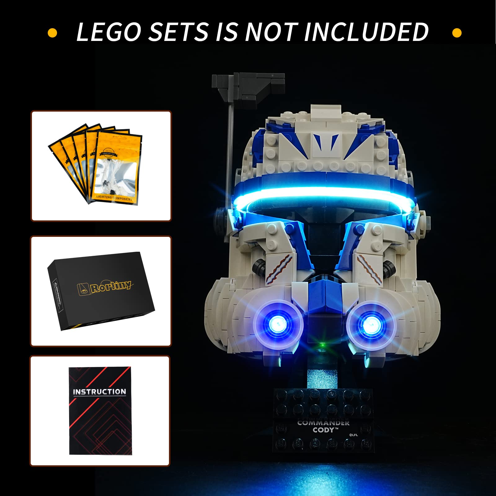 Foto 3 pulgar | Set De Iluminación Led Rorliny Para Lego Star Wars Captain Rex 75349 - Venta Internacional.