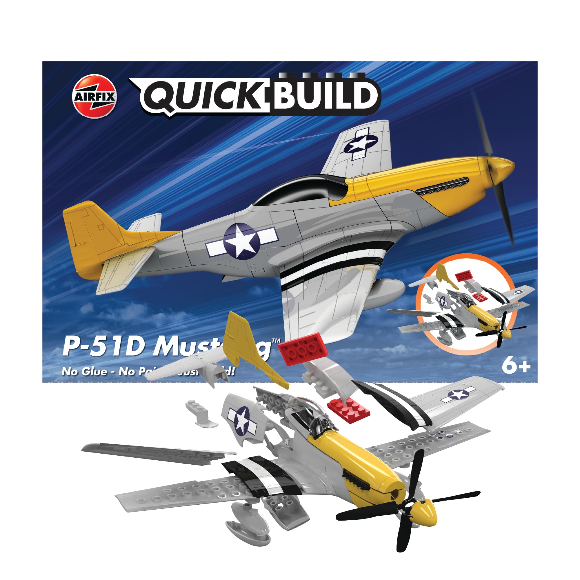 Kit De Maquetas De Plástico Airfix Quickbuild P-51d Mustang - Venta Internacional.
