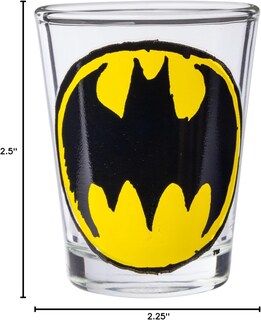 Foto 7 | Set De Minigafas Con Logotipos Plateados De Superhéroes De Buffalo Dc Comics - Venta Internacional.