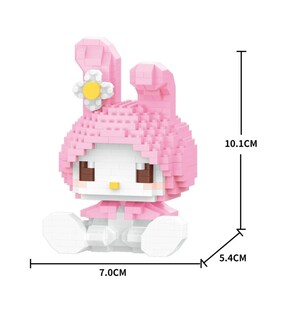 Foto 4 | Set Mini Bloques Armables My Melody Kuromi 406 Pzs Rosa