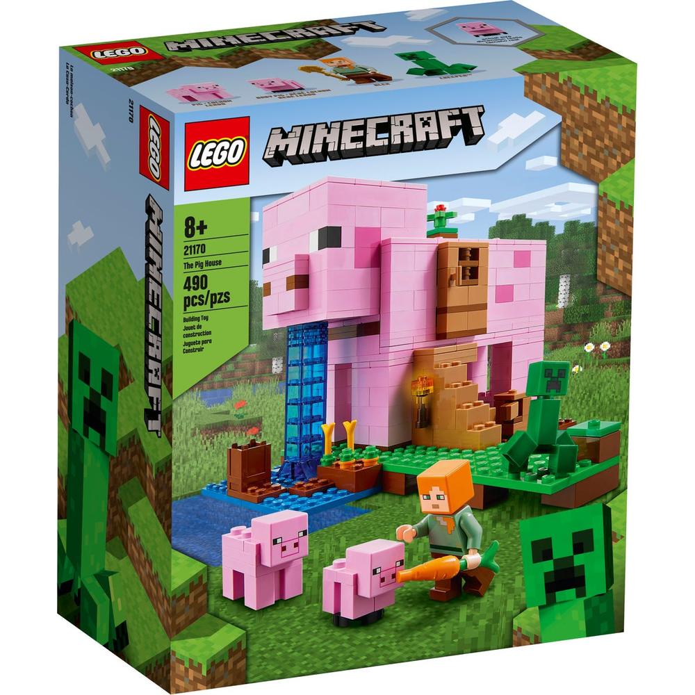 Foto 2 pulgar | Lego Minecraft La Casa-cerdo 21170 de 490 Piezas