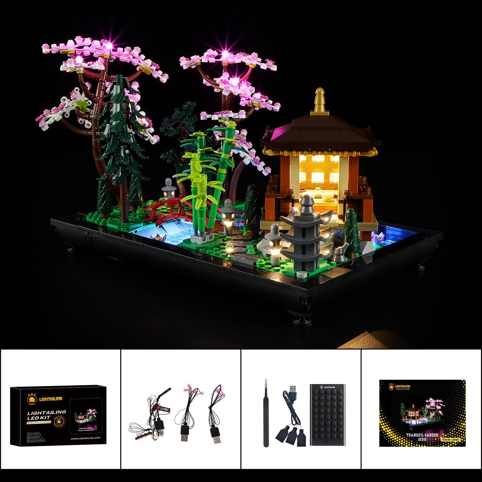 Foto 7 pulgar | Kit de Iluminación Lightailing 10315 Tranquil-Garden para Lego - Venta Internacional
