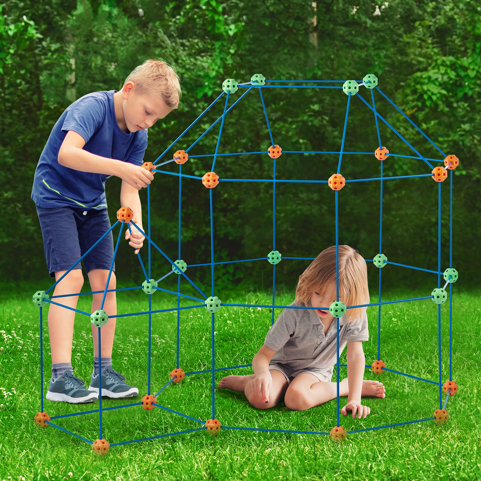 Foto 3 pulgar | Kit De Construcción Fort Vevor Para Niños De 4 A 8 Años O Más Con 120 Varillas Y 60 Bolas - Venta Internacional.