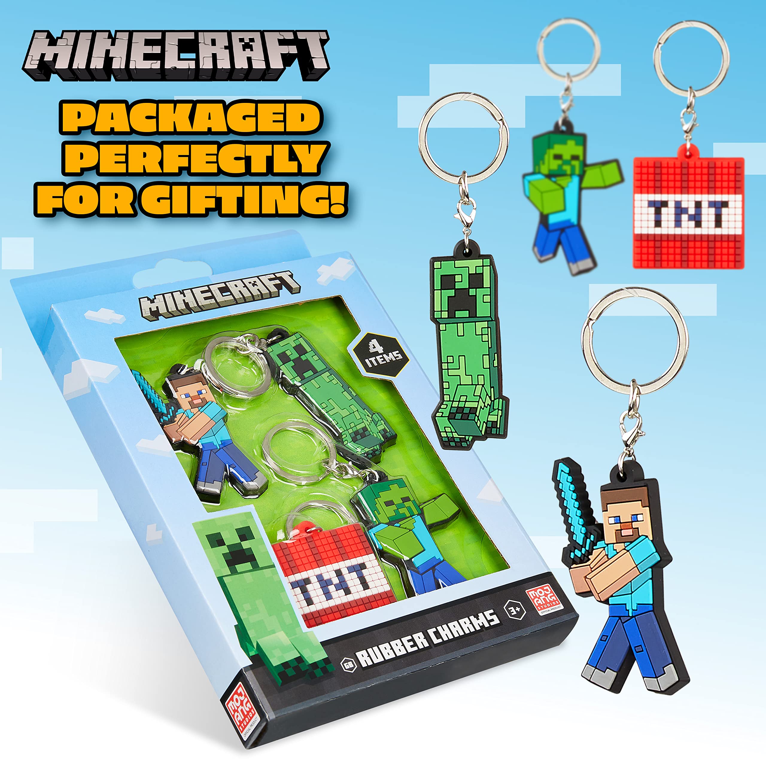 Foto 8 pulgar | Set De Llaveros Y Pulseras De Silicona Minecraft Kids - Venta Internacional.