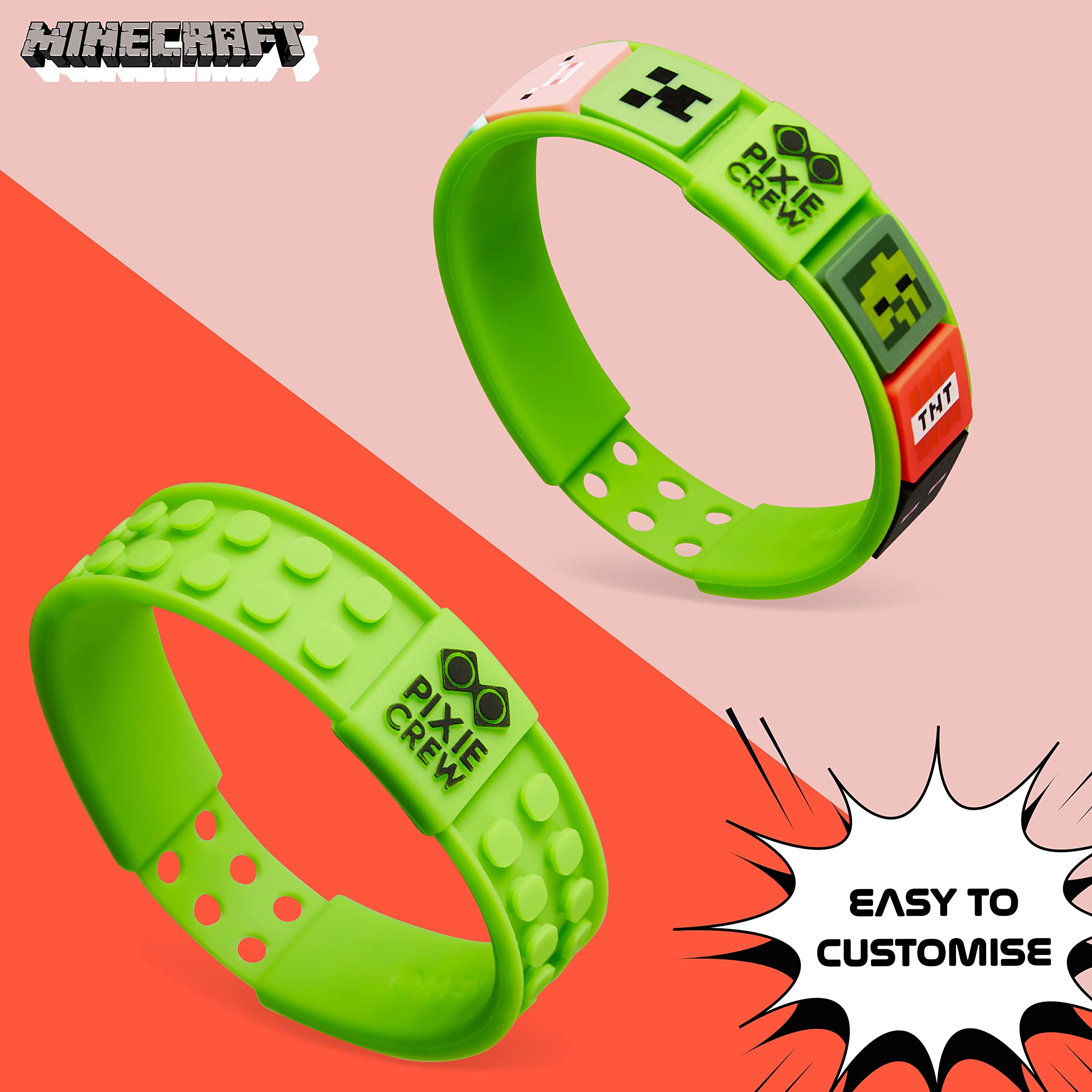 Foto 4 pulgar | Set De Llaveros Y Pulseras De Silicona Minecraft Kids - Venta Internacional.