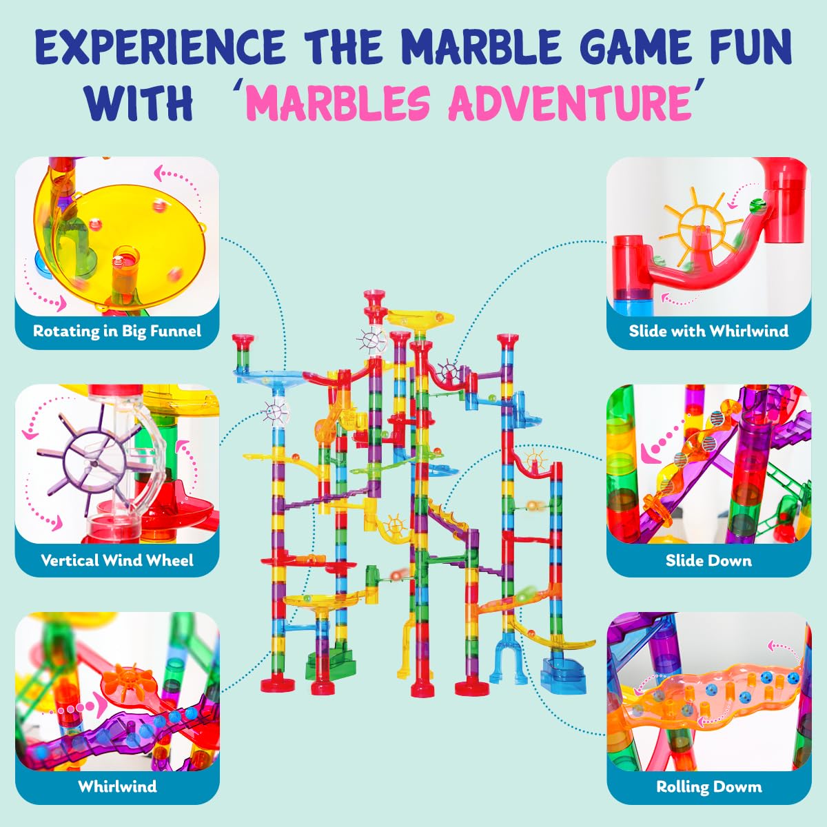 Foto 4 pulgar | Juguete De Construcción De Laberintos Marble Run Meland, 208 Piezas, Para Niños - Venta Internacional.