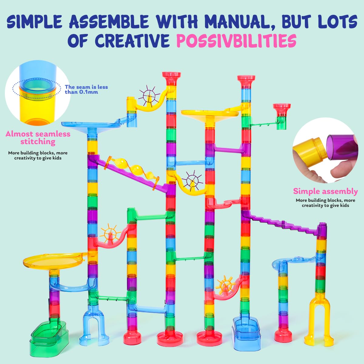 Foto 5 pulgar | Juguete De Construcción De Laberintos Marble Run Meland, 208 Piezas, Para Niños - Venta Internacional.