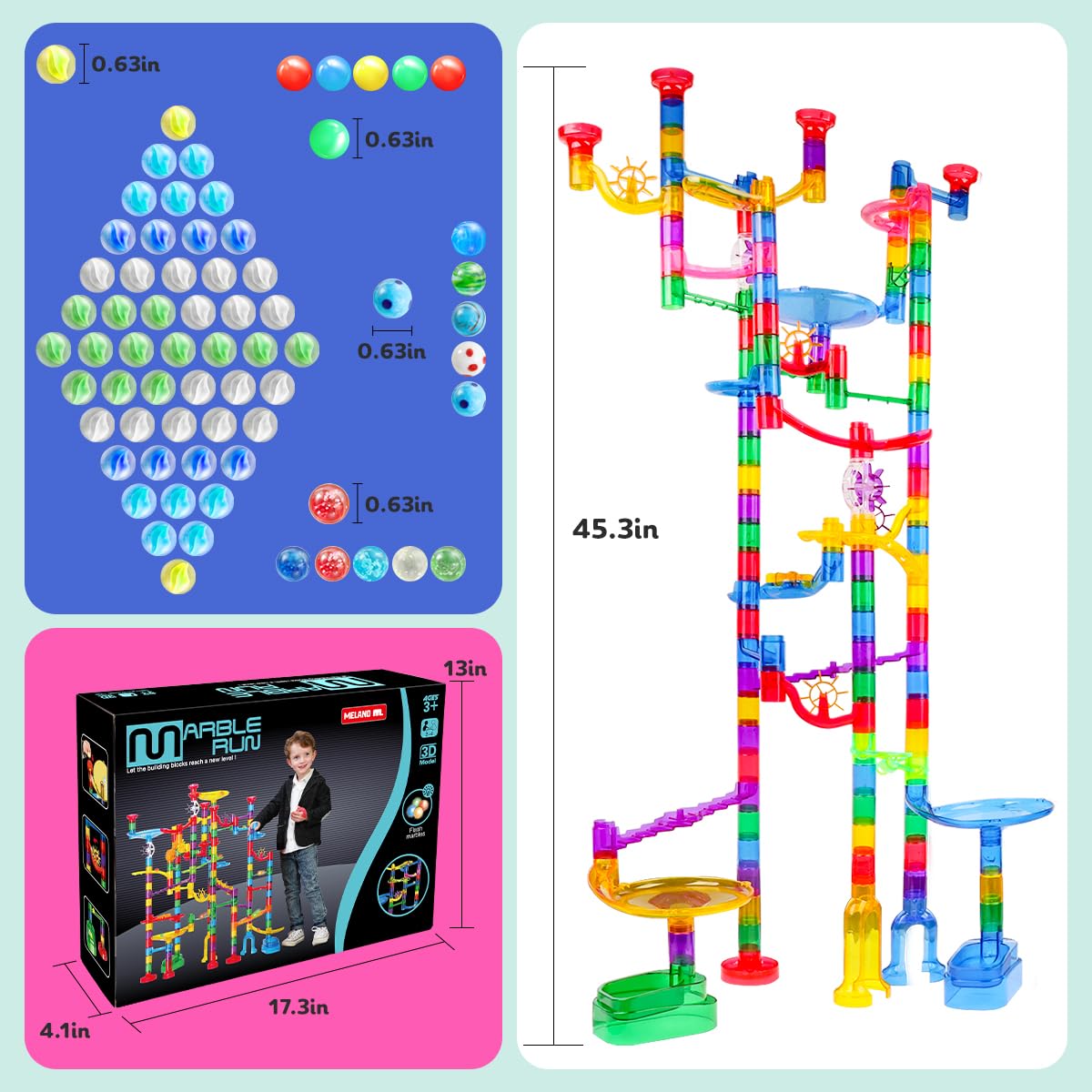 Foto 6 pulgar | Juguete De Construcción De Laberintos Marble Run Meland, 208 Piezas, Para Niños - Venta Internacional.
