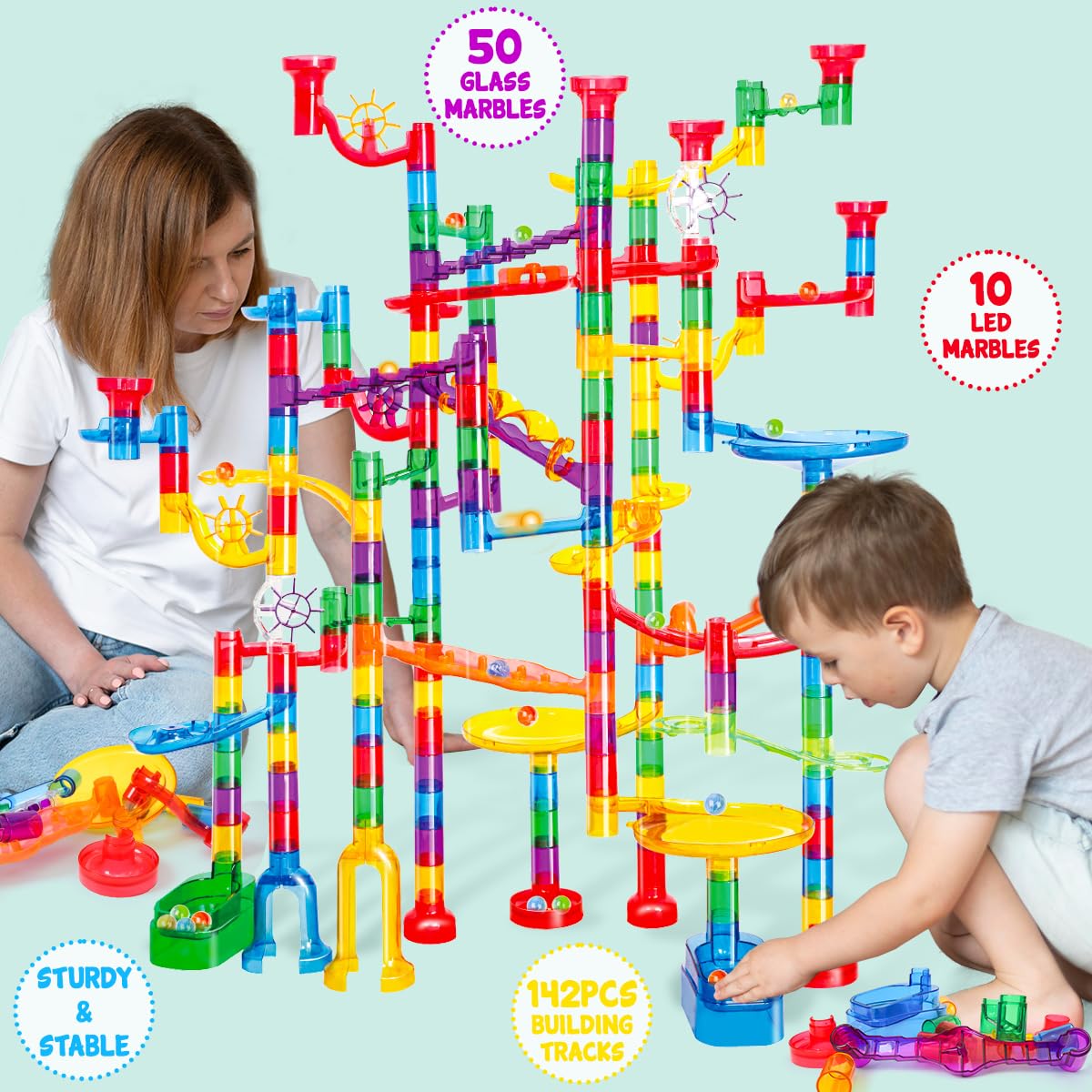 Foto 6 | Juguete De Construcción De Laberintos Marble Run Meland, 208 Piezas, Para Niños - Venta Internacional.