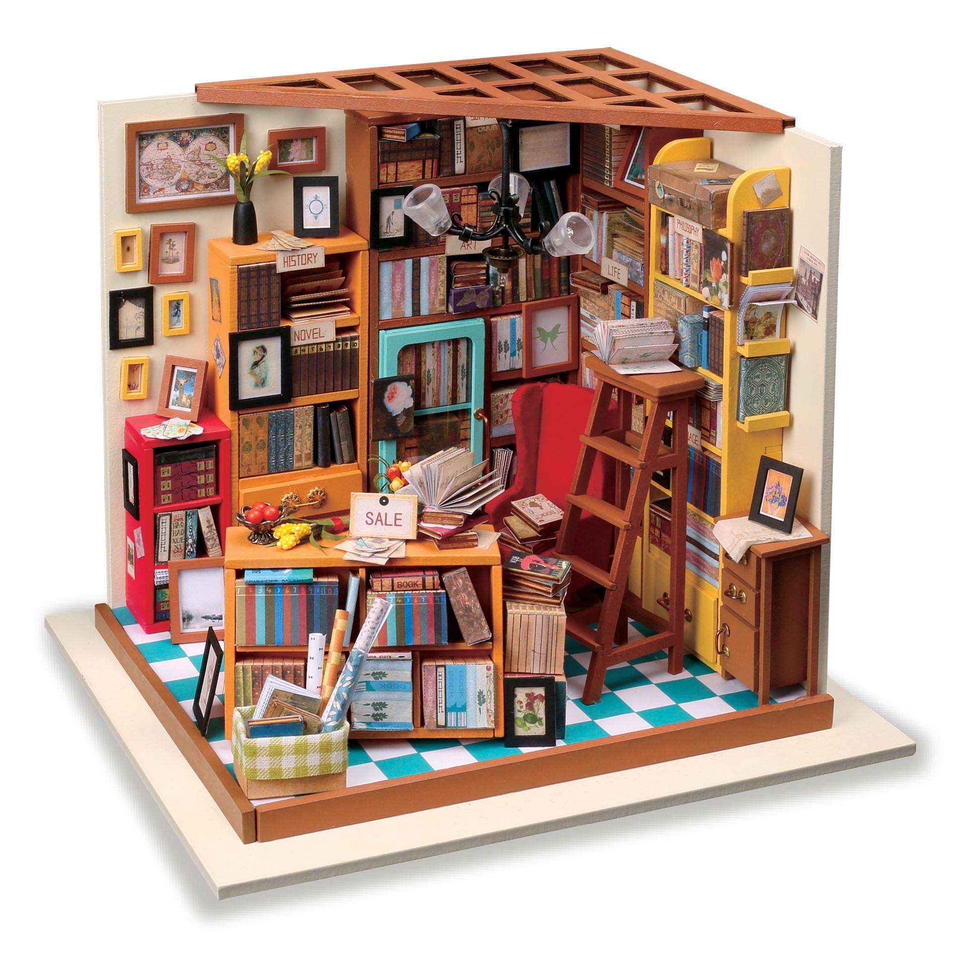 Foto 2 pulgar | Kit De Maquetas Fat Brain Toys Diy En Miniatura Harper's Library - Venta Internacional.
