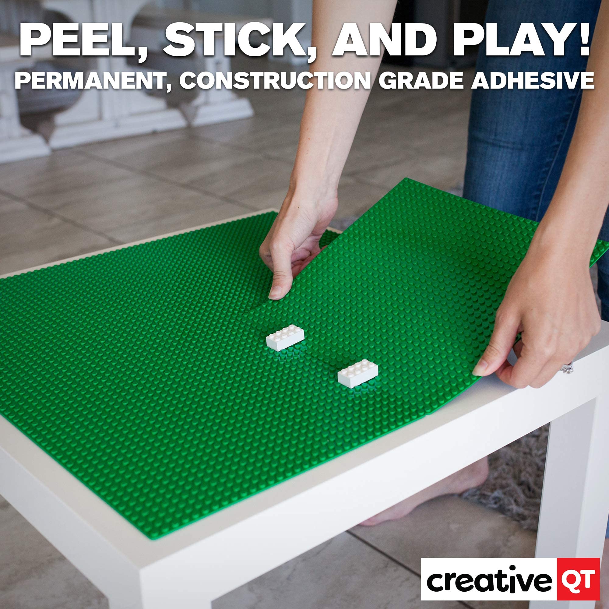 Foto 4 | Bloques De Construcción De Juguete, Placas Base Apilables Creative Qt Makerbase Green, Paquete De 4 - Venta Internaci