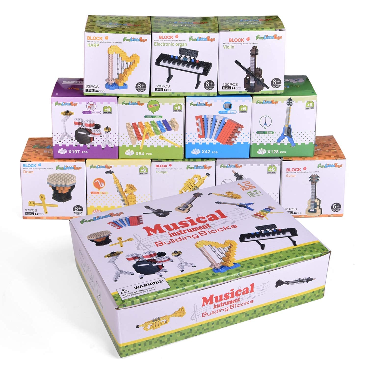 Foto 3 pulgar | Bloques De Construcción Divertidos Y Pequeños Juguetes Para Niños Con 12 Cajas - Venta Internacional.