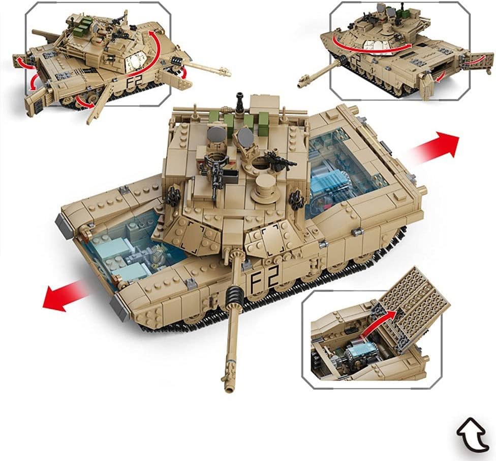 Foto 5 pulgar | Juego de Tanques Militar Modelo Feleph M1a2 A Escala 1:28 1463 Piezas - Venta Internacional
