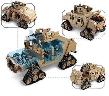 Foto 6 | Juego de Tanques Militar Modelo Feleph M1a2 A Escala 1:28 1463 Piezas - Venta Internacional