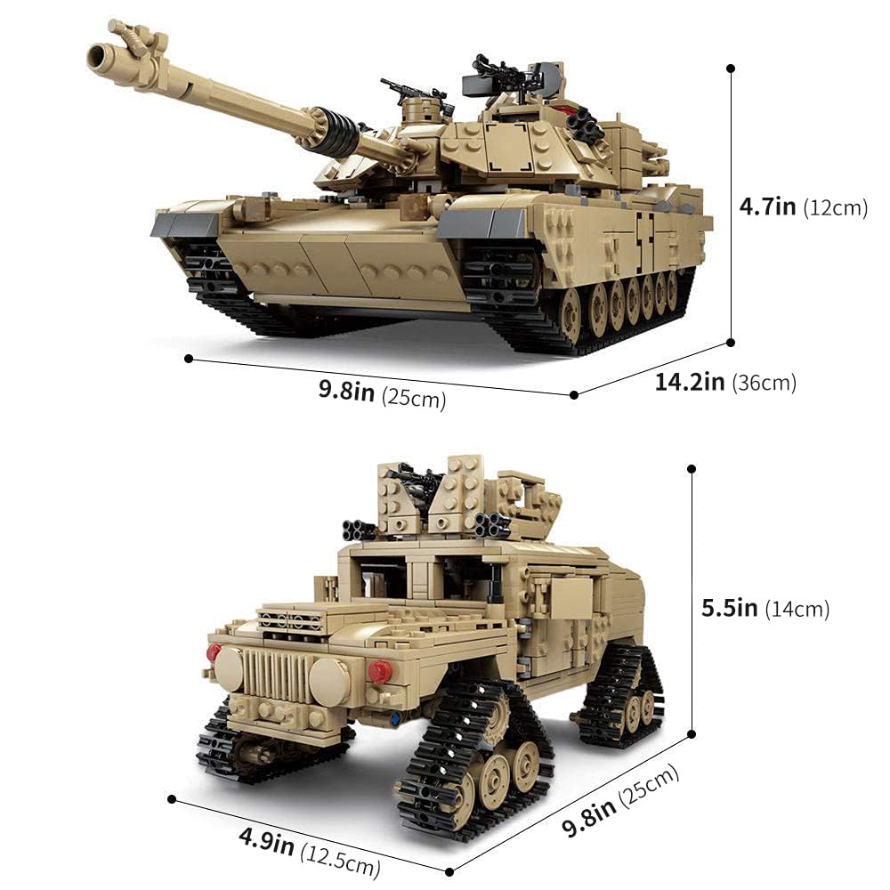Foto 8 pulgar | Juego de Tanques Militar Modelo Feleph M1a2 A Escala 1:28 1463 Piezas - Venta Internacional