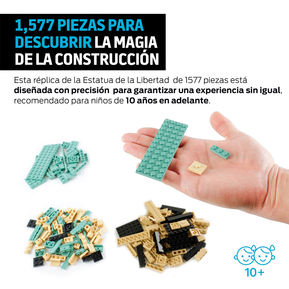 Foto 4 pulgar | Bloques De Construcción Compatibles Con Lego Estatua De La Libertad, Redlemon