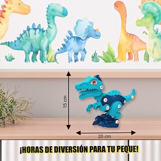 Foto 5 | Set De Cuatro Dinosaurios Para Armar Taladro + Destornillador