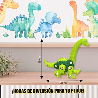 Foto 6 | Set De Cuatro Dinosaurios Para Armar Taladro + Destornillador