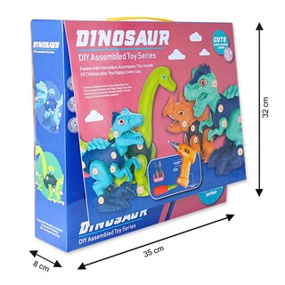 Foto 7 | Set De Cuatro Dinosaurios Para Armar Taladro + Destornillador