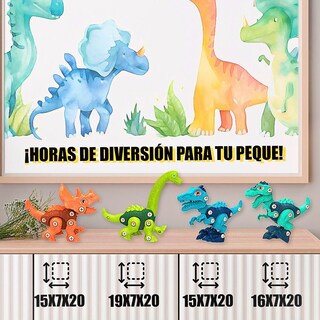 Foto 8 | Set De Cuatro Dinosaurios Para Armar Taladro + Destornillador