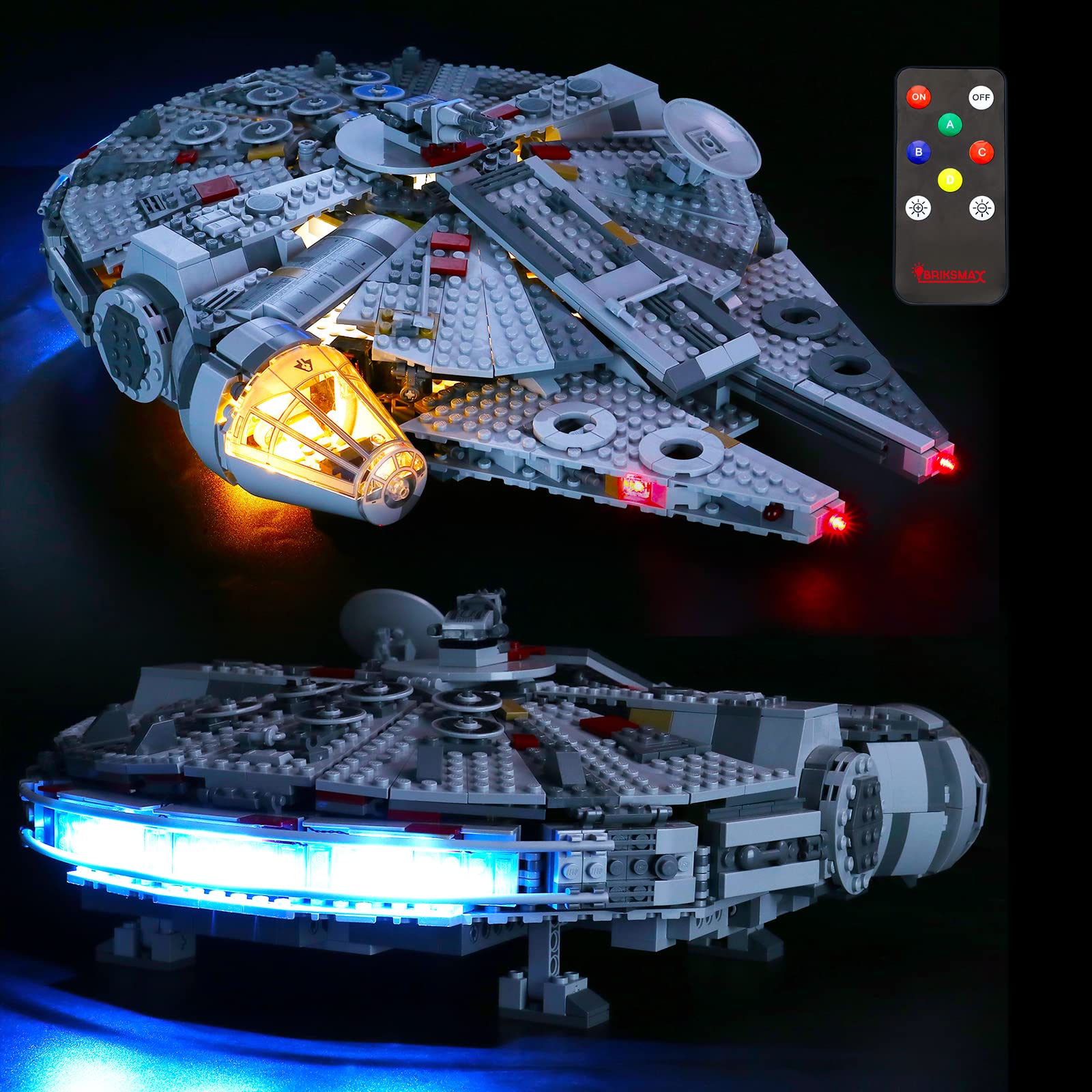 Kit De Iluminación Briksmax Para Millennium Falcon Lego 75257 Con Mando A Distancia - Venta Internacional.