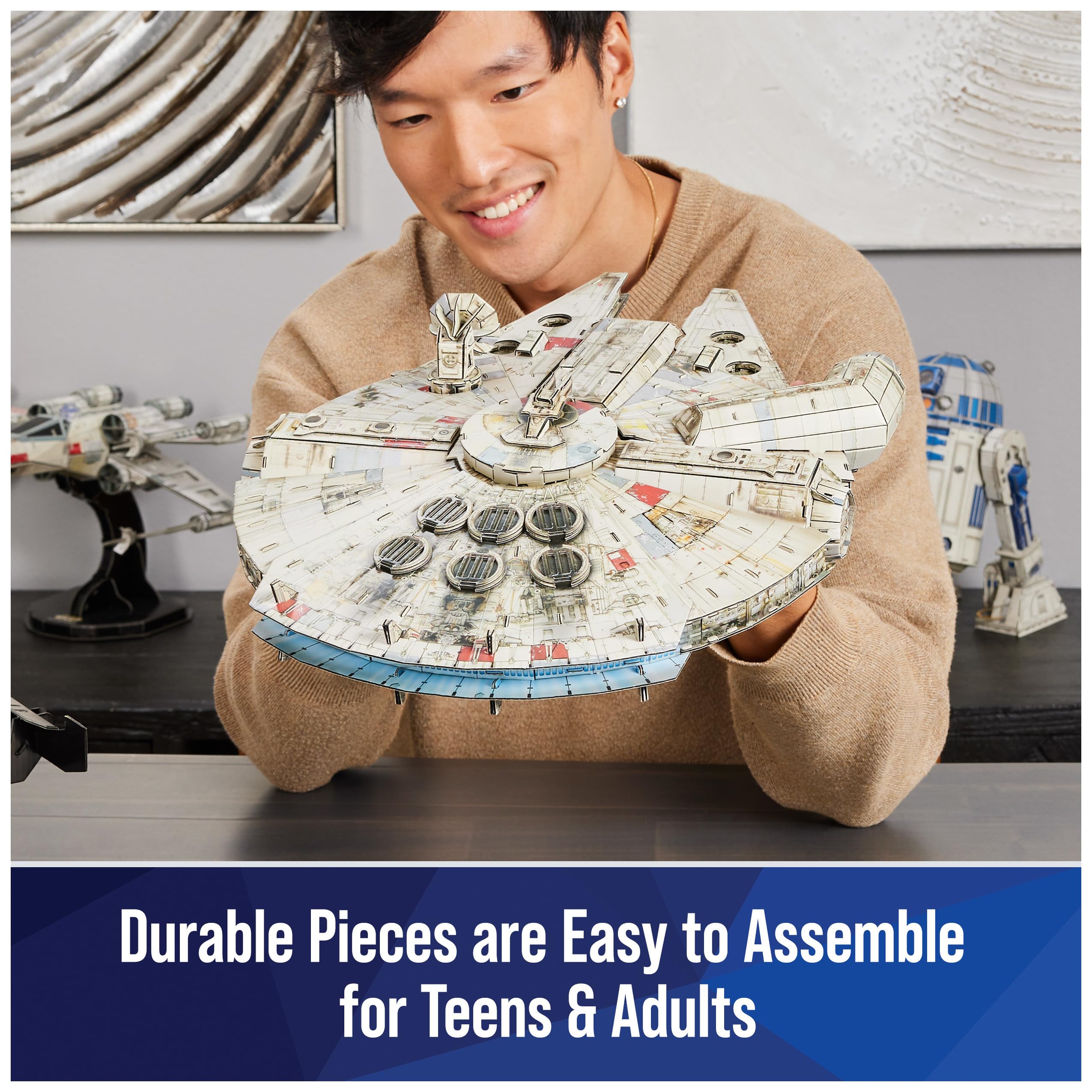 Foto 5 pulgar | Maqueta Spin Master Games 4d Build Star Wars Millennium Falcon - Venta Internacional.