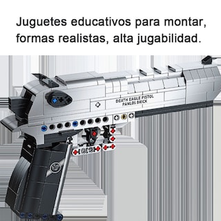 Foto 3 | Pistola Desert Juguete Bloques Construcción Juego 3d