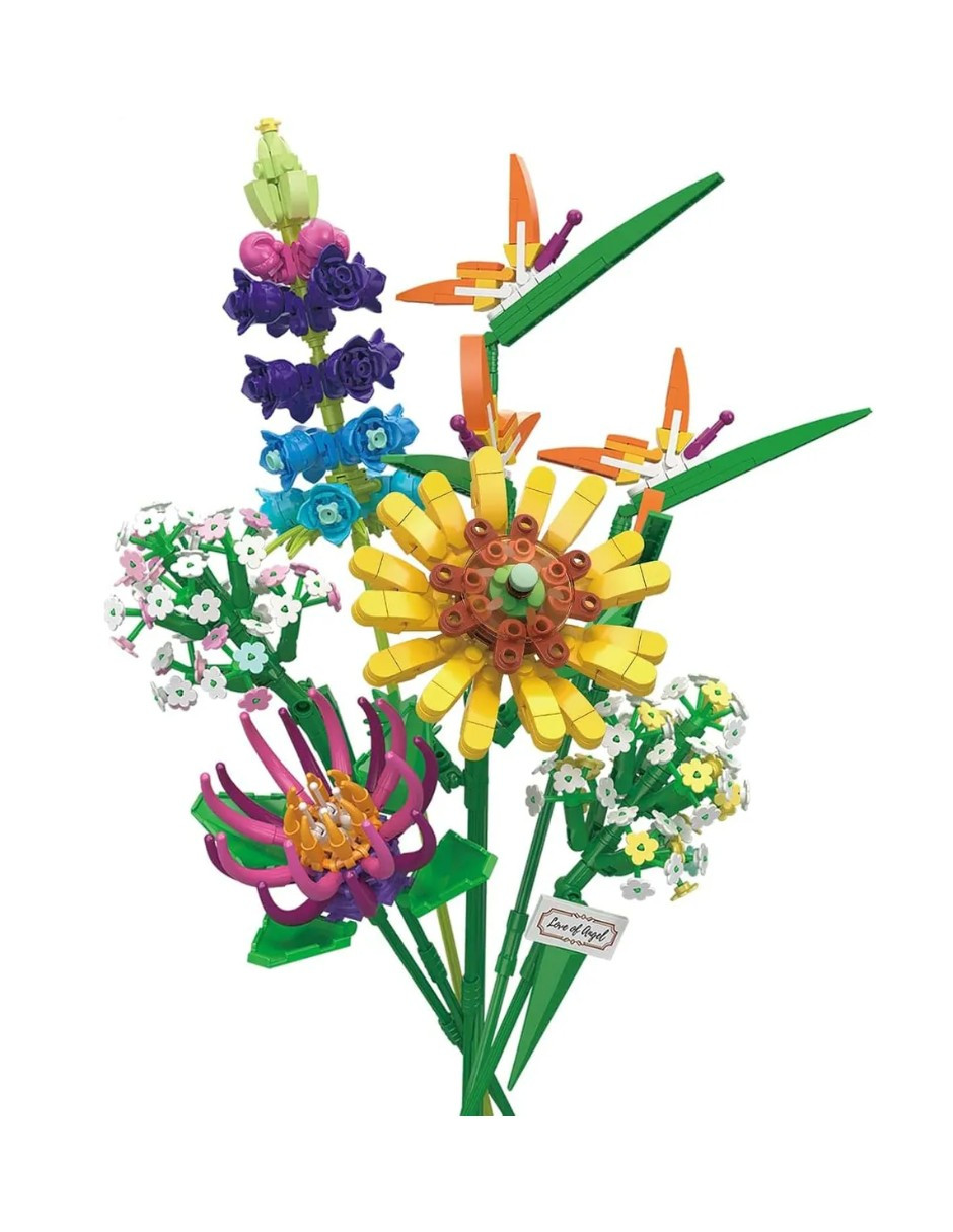 Juego De Bloques De Construcción Ramo De Flores Decoración 621