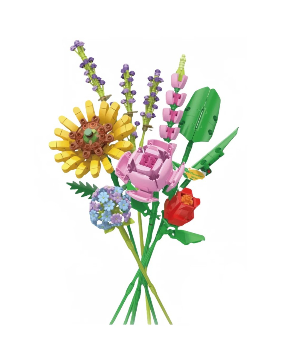 Juego De Bloques De Construcción Ramo De Flores Decoración 539
