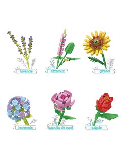 Foto 3 | Juego De Bloques De Construcción Ramo De Flores Decoración 539