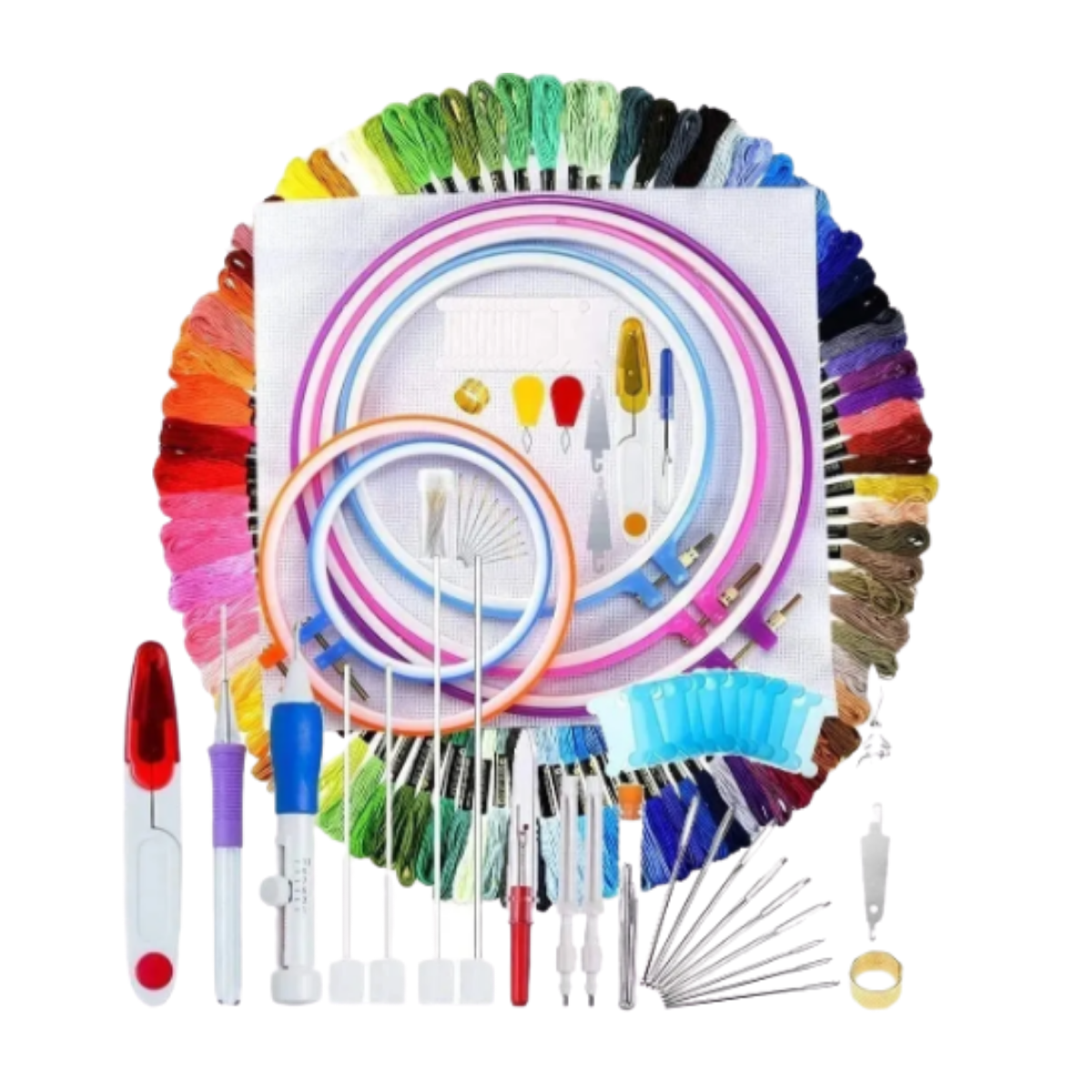 Kit De Bordado Para Principiantes Malubero 100 Hilos de Colores