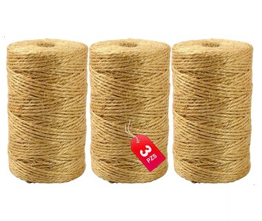 Foto 1 | Decorativo Natural Yute Mecate Para Decorar Manualidad 3 Pzs Cafe