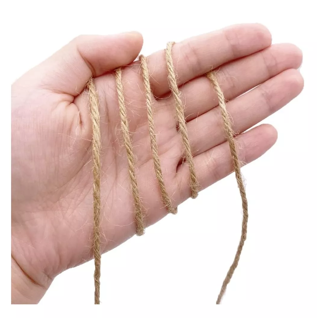 Foto 5 pulgar | Decorativo Natural Yute Mecate Para Decorar Manualidad 4 Pzs Cafe