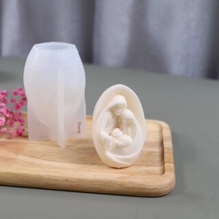 Foto 2 | Molde Silicon De Navidad Sagrada Familia Virgen Jesus Vela 3d Blanco