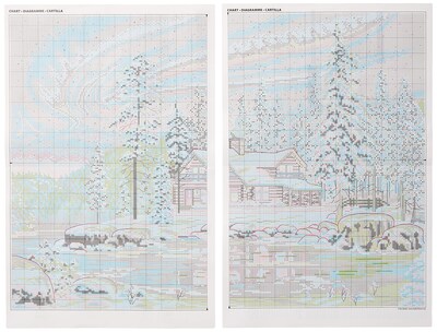Foto 2 | Dimensiones Del Kit De Punto De Cruz Gold Aurora Cabin, 16 Quilates, Aida - Venta Internacional.