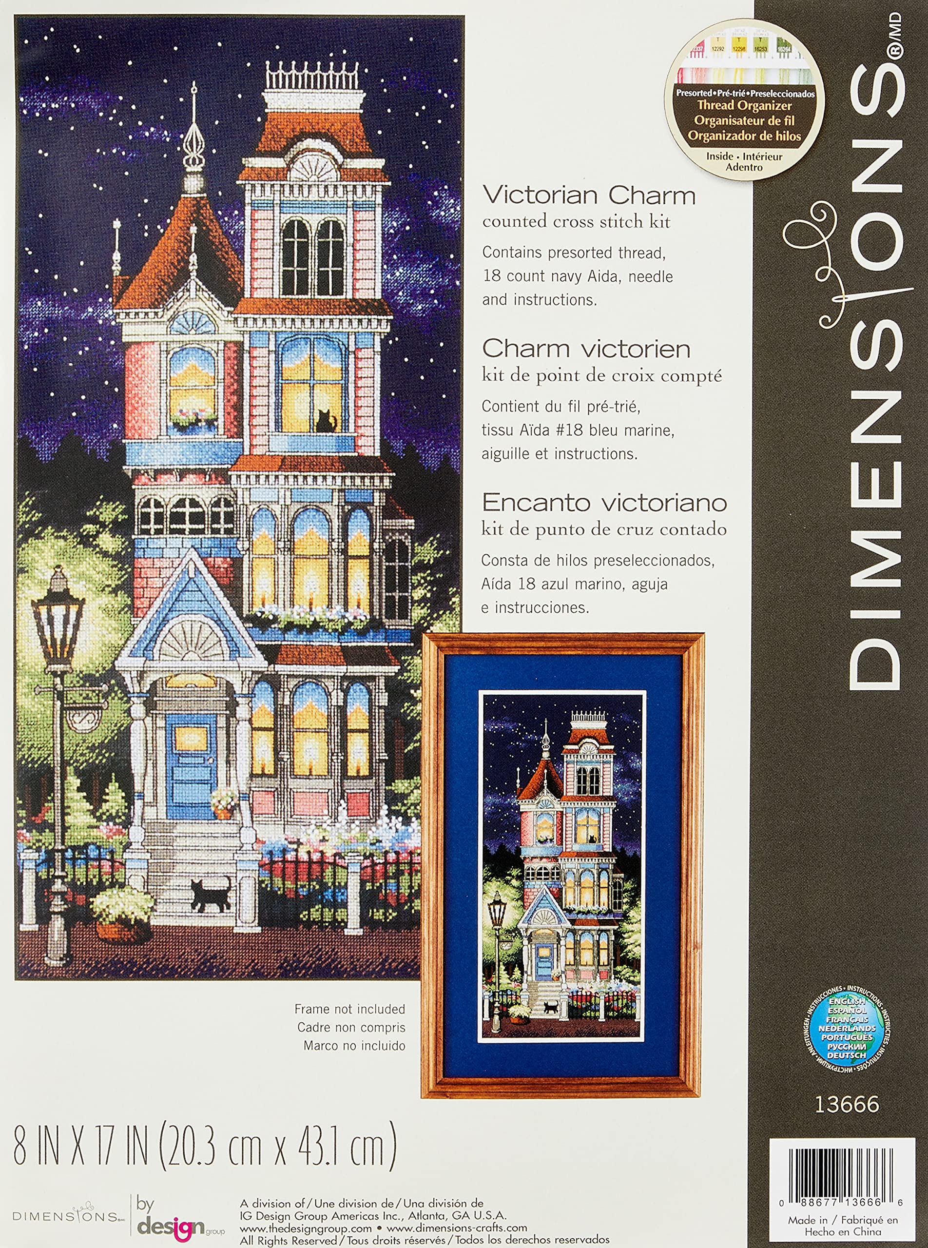 Foto 2 pulgar | Dimensiones Del Kit De Punto De Cruz «victorian Charm», 18 Unidades - Venta Internacional.
