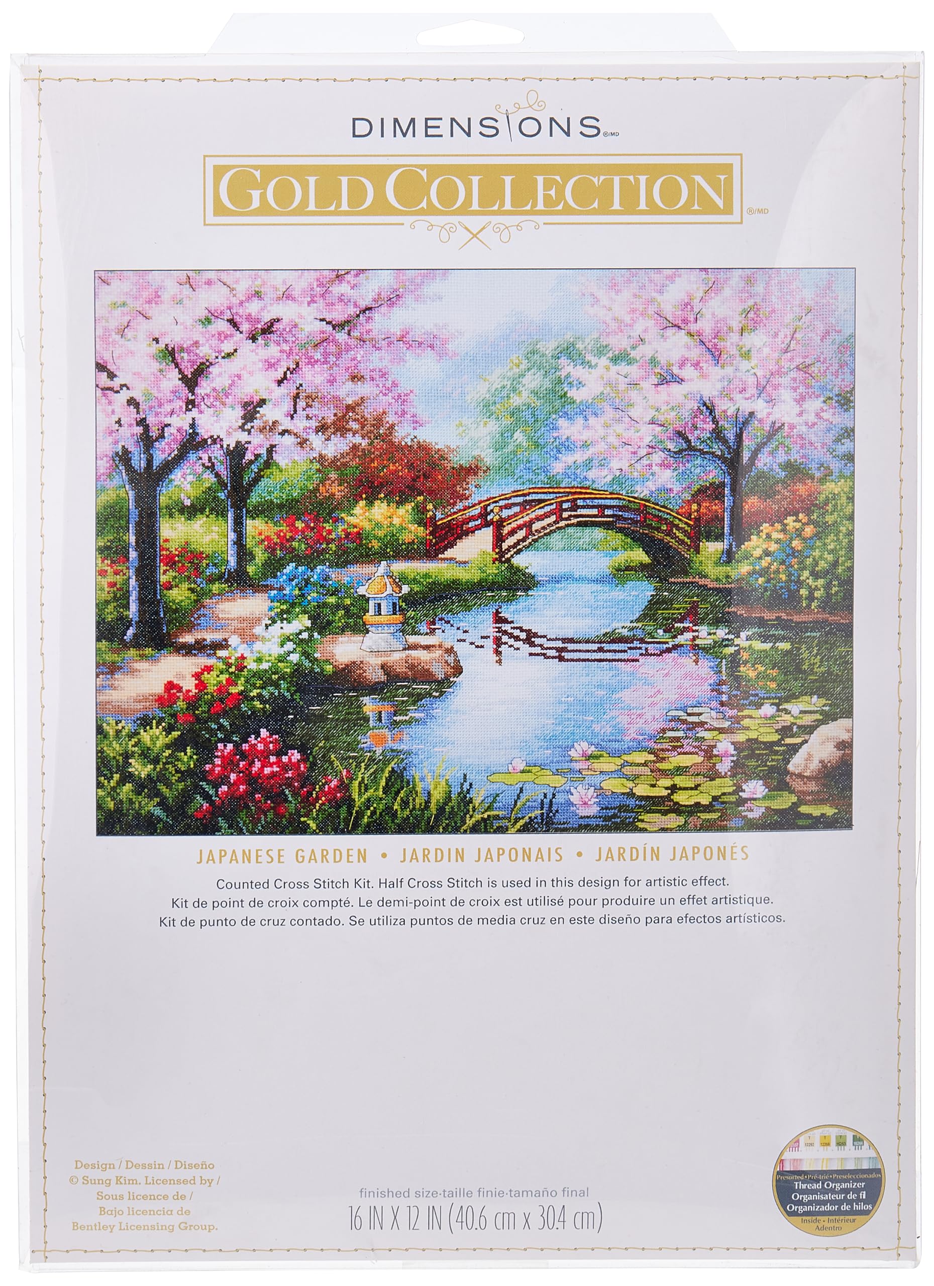 Foto 2 pulgar | Kit De Punto De Cruz Dimensions Gold Collection Japanese Garden - Venta Internacional.
