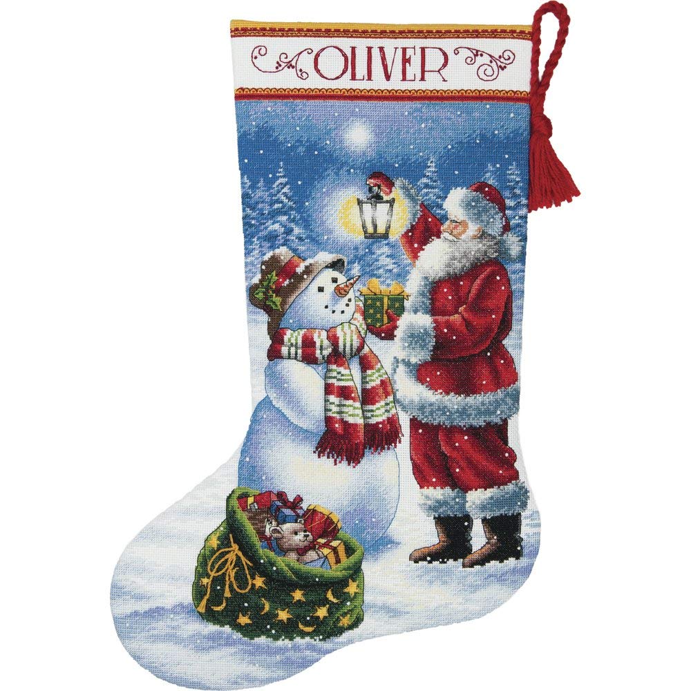 Foto 2 pulgar | Dimensiones Del Kit De Punto De Cruz Holiday Glow Stocking 70-08952 - Venta Internacional.