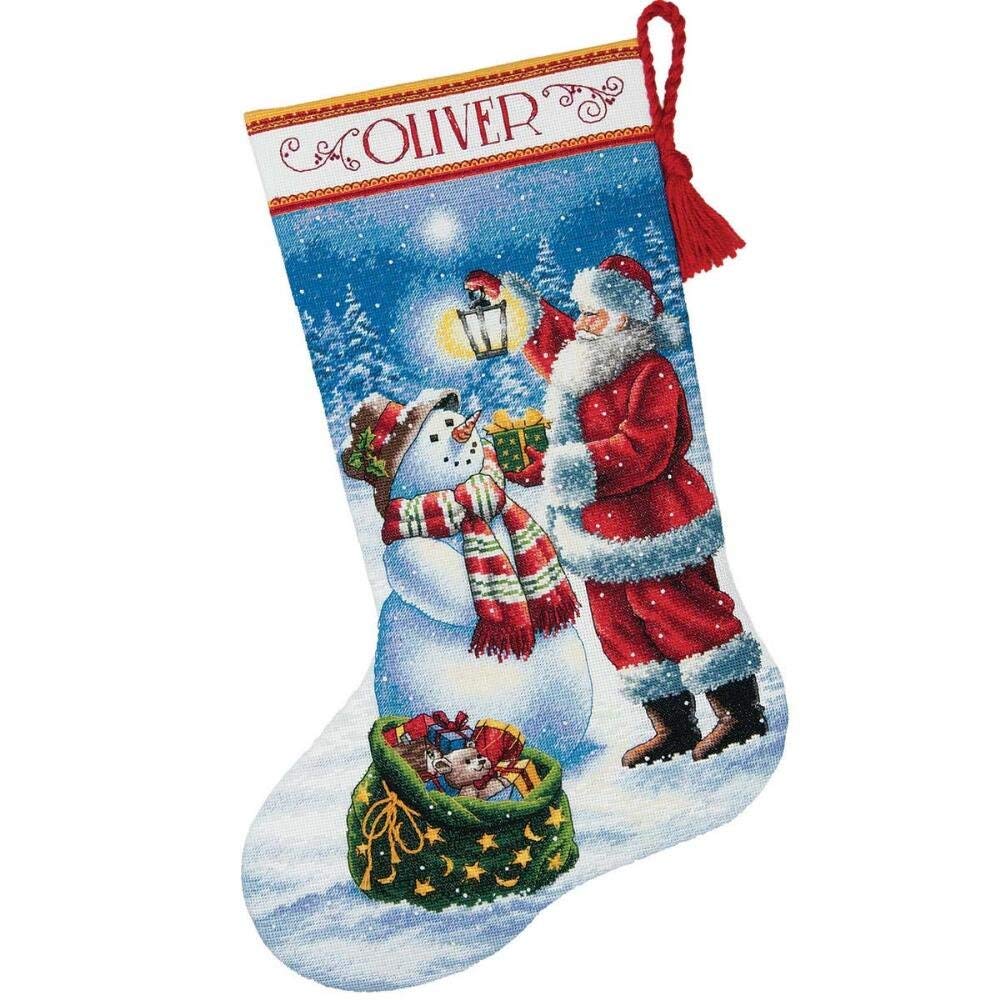 Foto 3 pulgar | Dimensiones Del Kit De Punto De Cruz Holiday Glow Stocking 70-08952 - Venta Internacional.