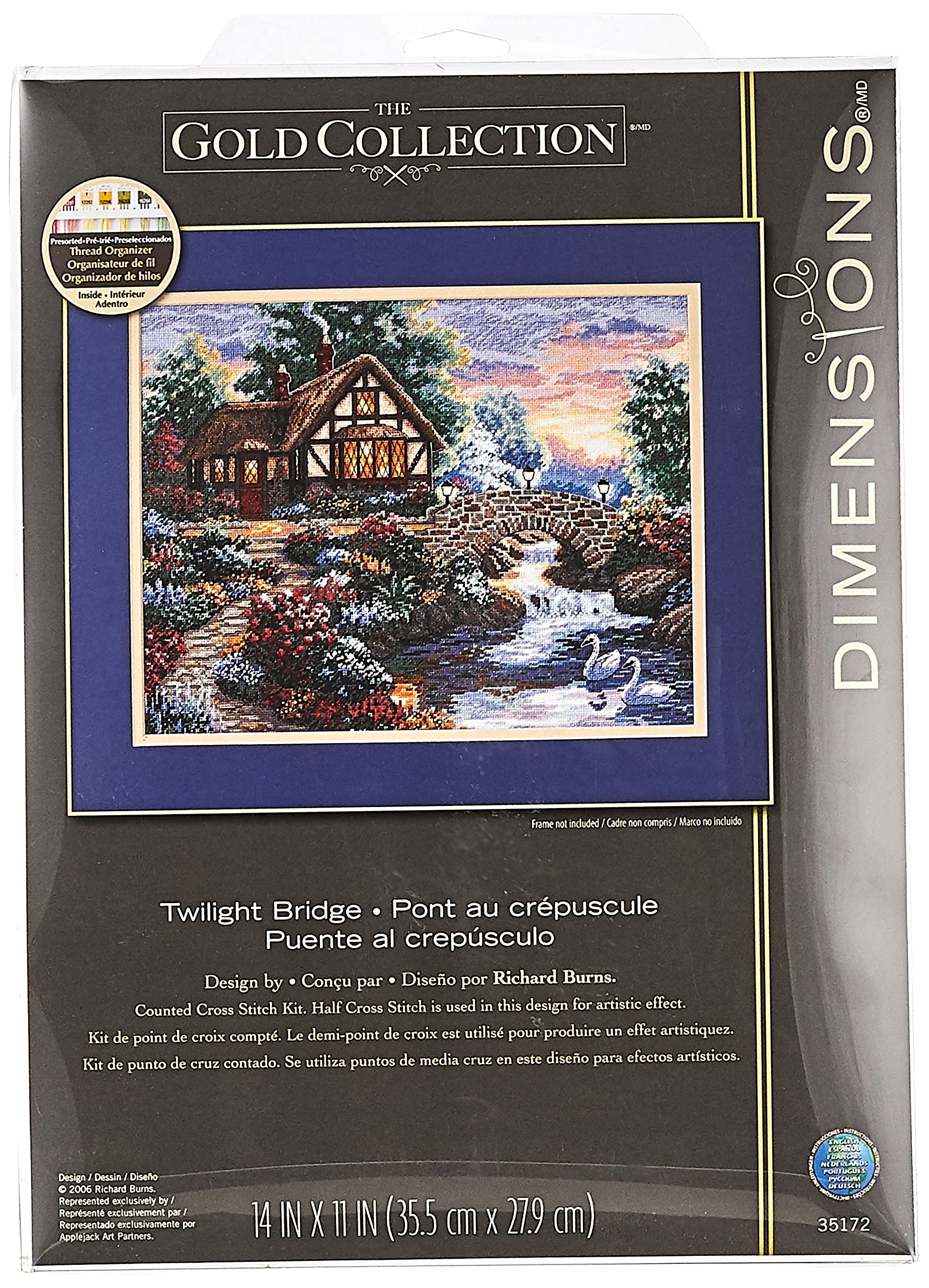 Foto 2 pulgar | Kit De Punto De Cruz Dimensions Gold Collection Twilight Bridge - Venta Internacional.