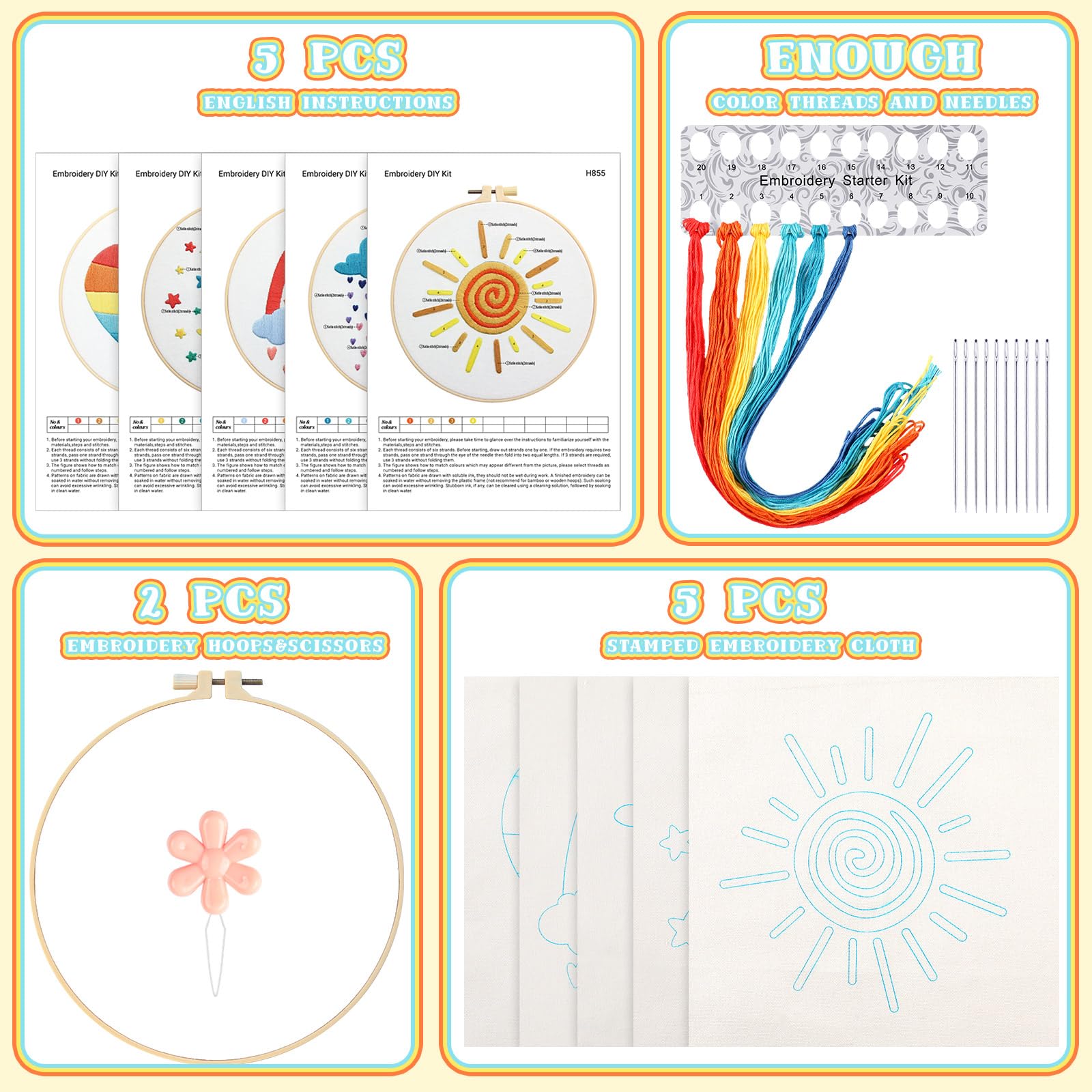 Foto 3 pulgar | Kit de Bordado Yinder 5 Piezas - Venta Internacional